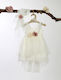 Lollipop White Baptism Clothing Set with Hair Accessories & Dress made of Tulle 2pcs
