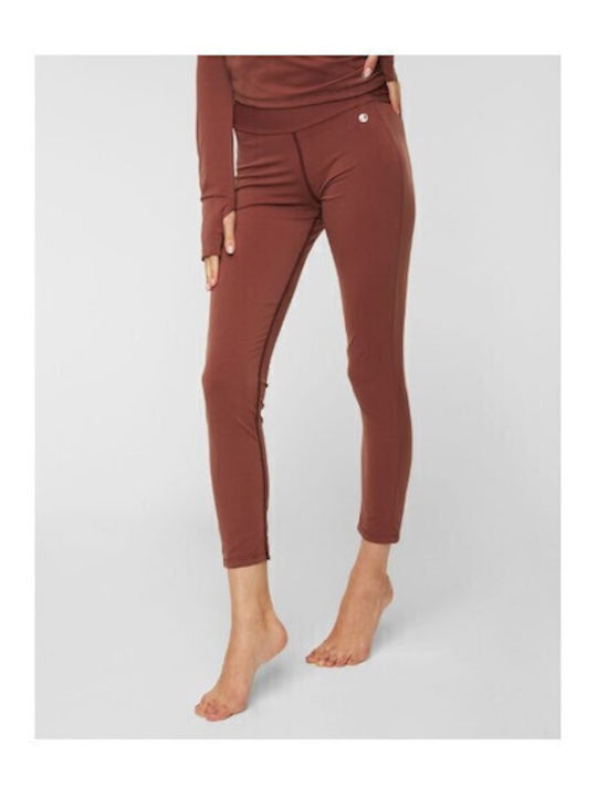 Women's Long Yoga Legging High Waisted Brown