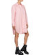 Tommy Hilfiger Καλοκαιρινό Mini Σεμιζιέ Φόρεμα Ροζ