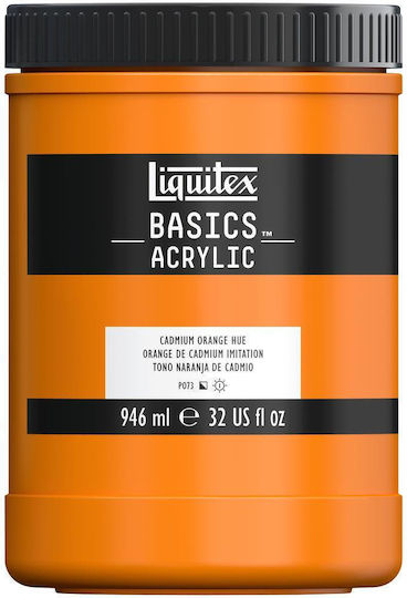 Liquitex Basics Acrylic Paint Set 720 Cadmium Orange Hue 946ml 1pcs