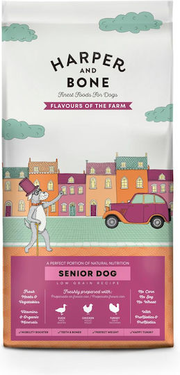 Harper and Bone Flavours Of The Farm 12kg Ξηρά Τροφή για Ενήλικους Σκύλους Μικρόσωμων Φυλών με Γαλοπούλα, Κοτόπουλο, Λαχανικά και Πάπια