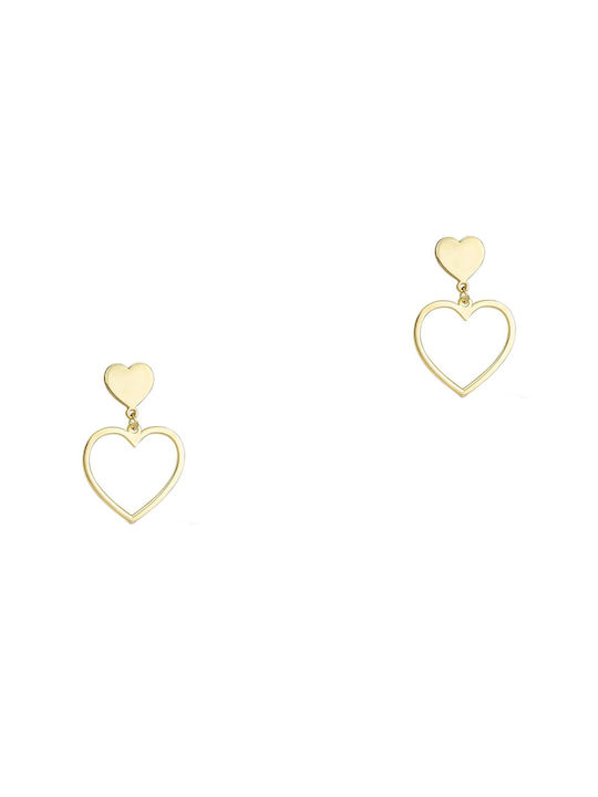 14K Gold Ohrringe Herzen