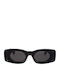Women's Sunglasses with Black Plastic Frame and Black Lens