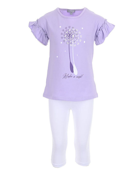 Kids' Set with Leggings Summer 2pcs Lilac