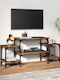 TV Stand Wooden Smoky Oak L117xW35xH52cm