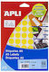 Apli Round Small Adhesive Yellow Label 19mm 560pcs ΑΠ.12.103