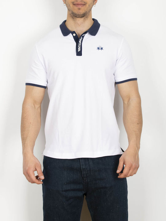 La Martina Herren Kurzarmshirt Polo Weiß