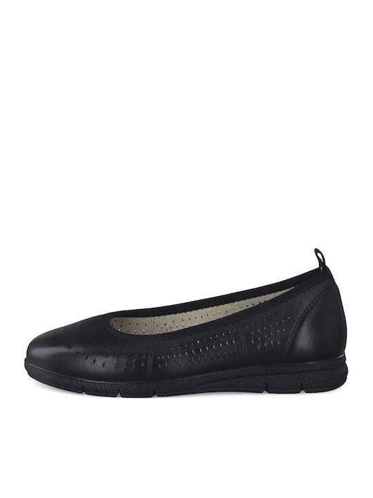 Leather Ballerinas Black