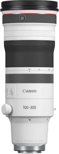 Canon Full Frame Φωτογραφικός Φακός 100-300mm Tele Zoom για Canon RF Mount Λευκός