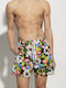 Men's Swimwear Shorts Black Floral
