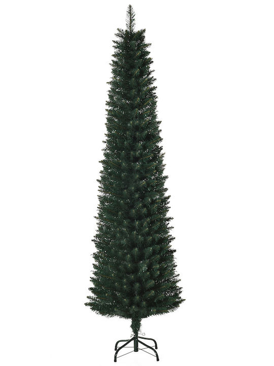 Christmas Slim Green Tree with Metallic Base H180cm