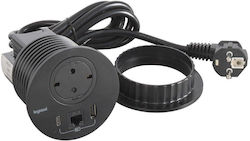 Legrand Μονή Πρίζα Ρεύματος Γραφείου με 2 Θύρες USB Legrand Μονή Πρίζα Ρεύματος Γραφείου με 2 Θύρες USB
