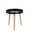 Round Side Table Black L39xW39xH40cm