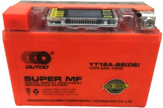 Outdo GEL Μπαταρία Μοτοσυκλέτας YT12A-BS με Χωρητικότητα 9.5Ah