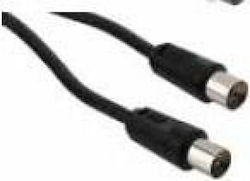 Lineme Antennenkabel Coax-Stecker - Coax-Buchse Schwarz 3m