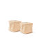 Kids Concept Kinder Aufbewahrungskorb Faltbar aus Stoff Beige 30x30x30cm 2Stück