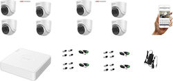 Hikvision DS-7108GHI-K1(S) + DS-2CE76D0T-ITPFS Ολοκληρωμένο Σύστημα CCTV με 8 Κάμερες