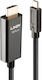 Lindy HDMI 2.0 Cable HDMI male - USB-C male 10m Black
