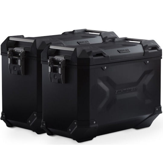 SW-Motech Trax Adv Σετ Πλαϊνές Βαλίτσες Μοτοσυκλέτας Αλουμινίου 45lt σε Μαύρο Χρώμα