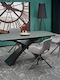 Silvestro Table Dining Room Extendable Wooden Dark Grey / Black 180(+40)x89x75cm