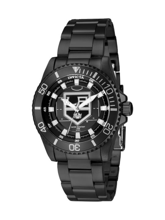 Invicta Watch with Black Metal Bracelet