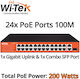 Wi-Tek WI-PS526GH v1 Неуправляем L2 PoE+ Switch с 26 Портове Ethernet