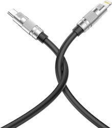 XO NB-Q228A USB-C to Lightning Cable 27W Μαύρο 1.2m