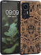 KWmobile Wooden Umschlag Rückseite Hölzern Brau...