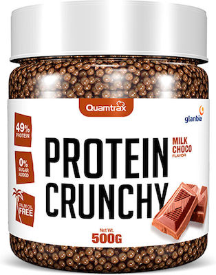 Quamtrax Nutrition Protein Crunchy cu Aromă de Ciocolată cu lapte 500gr