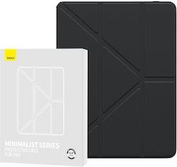 Baseus Minimalist Flip Cover Piele artificială Negru (iPad Pro 12.9")