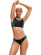 W Placement 2PC Set Bikini Μπουστάκι Μαύρο