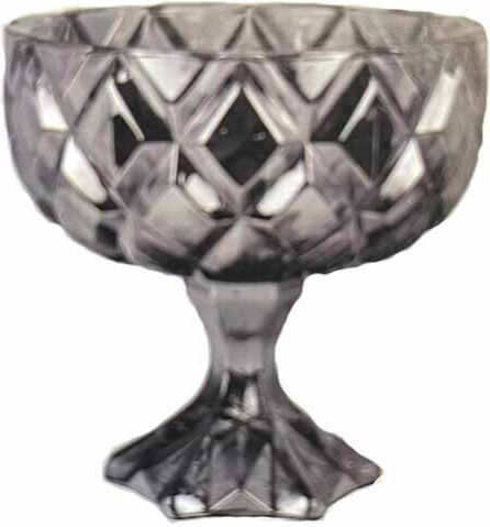 Homestyle Vogue Ice Cream Serving Bowl Round Glass Gray with Diameter 17.5cm 2pcs