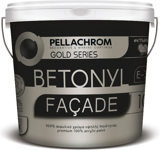 Pellachrom Betonyl Facade E-36 Plastic Acrilyc Paint for Exterior Use White 10lt