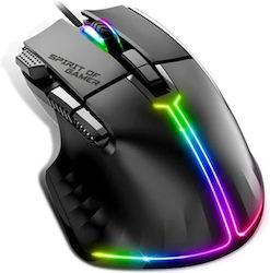 Spirit of Gamer Pro-M5 RGB Gaming Ποντίκι 12800 DPI Μαύρο