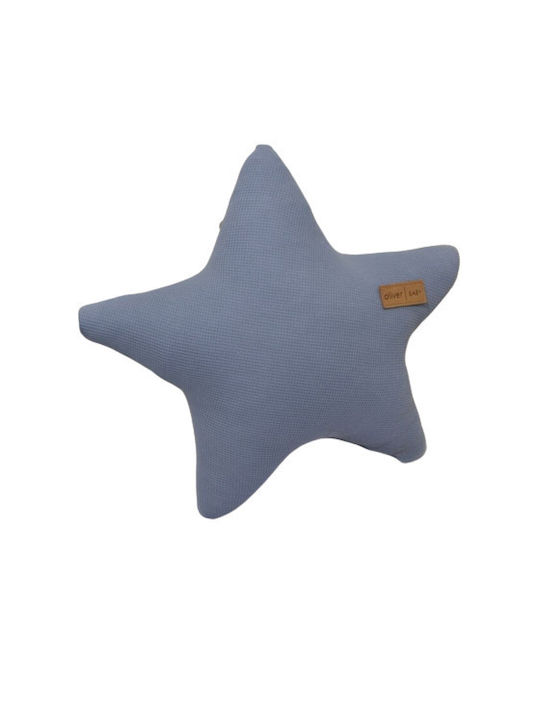 Baby Oliver Crib Pillow Decorative Star Blue 37x37cm 1pcs