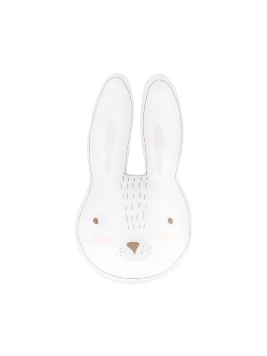 Kikka Boo Διακοσμητικό Μαξιλάρι Κούνιας Rabbits Love Λευκό 50x30cm