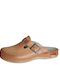 Pantof anatomic pentru bărbați cu căptușeală din piele maro LEON 707 MED707-BROWN