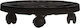 vidaXL Plastic Plant Stand Black with Wheels 30x30cm