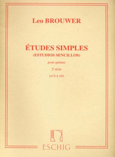 Max Eschig Brouwer Leo Etudes Simples 2eme Serie no 6 a 10 за Китара