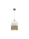 Megapap Matera Pendant Light Single-Light with Rope for Socket E27 with Natural White Light White