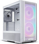Lian Li Lancool 216 RGB Gaming Midi Tower Κουτί Υπολογιστή με Πλαϊνό Παράθυρο Λευκό