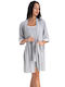 Rachel Women's Summer Pajama Robe Gray