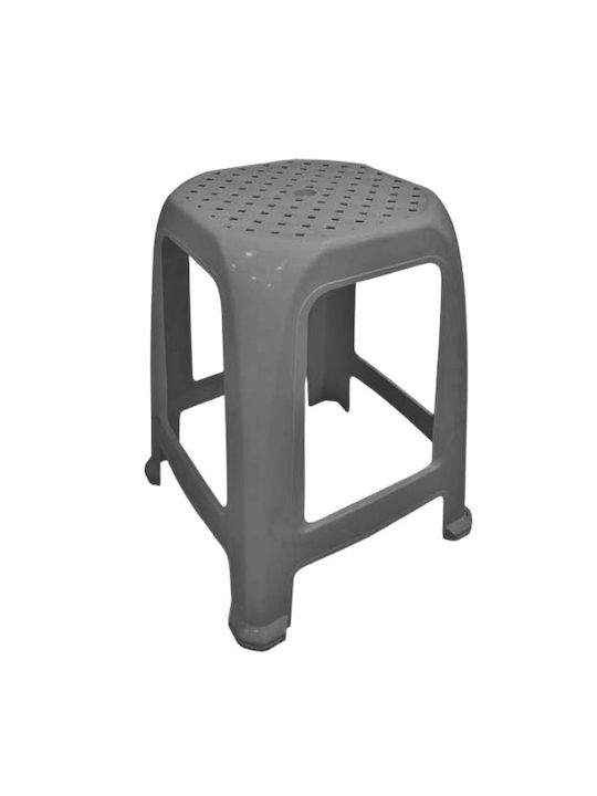 Plastic Garden Stool Outdoor 00482 Dark Grey 37x37x46cm