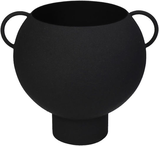 ArteLibre Übertopf Metall Schwarz 19.5x19.5x17εκ.
