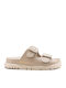 Hola Block Women's Flat Sandals in Beige Color