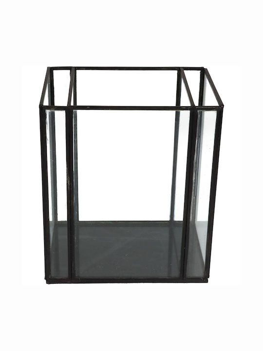 ArteLibre Κηροπήγιο Μεταλλικό σε Μαύρο Χρώμα 18x13x21εκ.