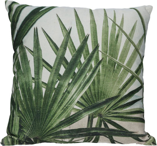 ArteLibre Sofa Cushion Pillow Leaf Palm Green 100% Cotton Green 45x45cm