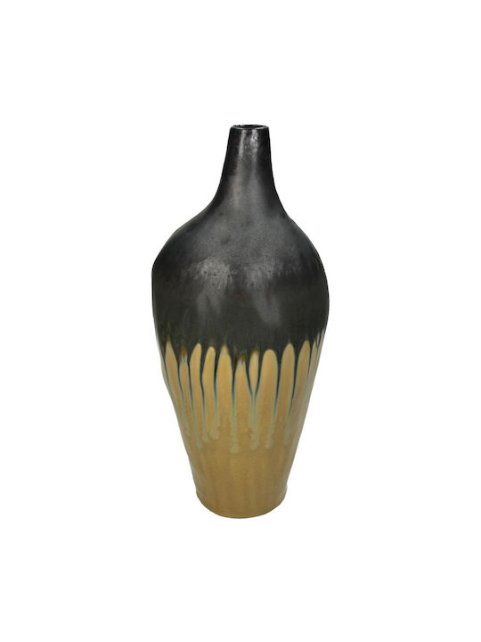 ArteLibre Vază Decorativă Ceramică Galben 16x16x37cm 1buc