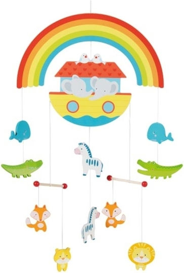 Goki Kids Room Decorative Mobile Animals made of Wood Noah's Ark 37x50cm