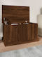 vidaXL Wooden Storage Box with Lid Brown 70x40x38cm